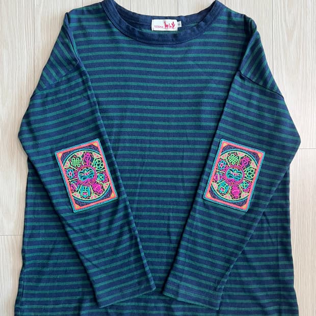 티티카카 패치워크 스트라이프 티셔츠