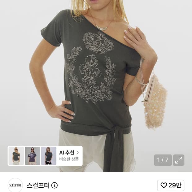 스컬프터Chateau Shithole Tie Tee Charcoal L