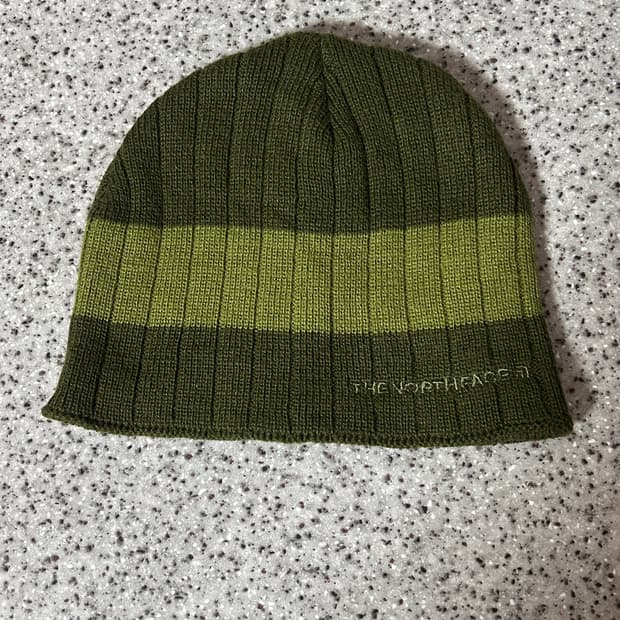 노스페이스 니트 비니 초록색