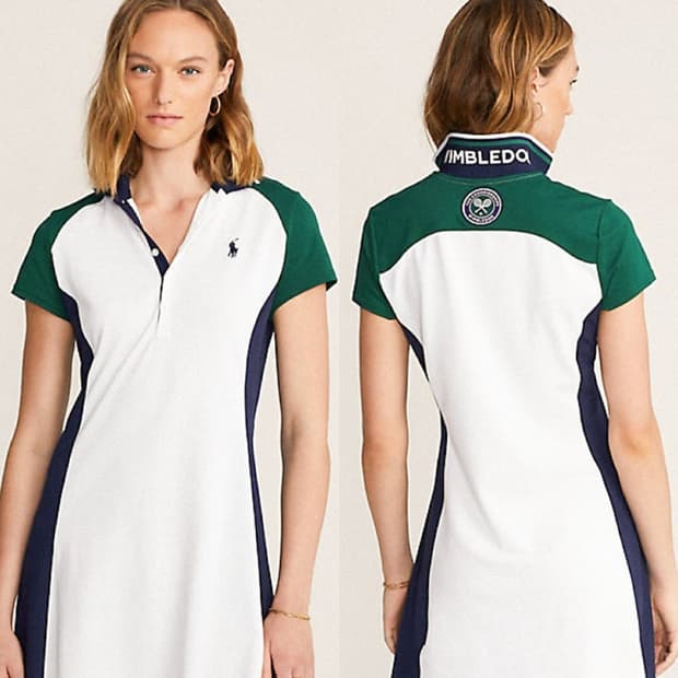 폴로 랄프로렌 윔블던 피케 숏 슬리브 드레스 원피스 M사이즈