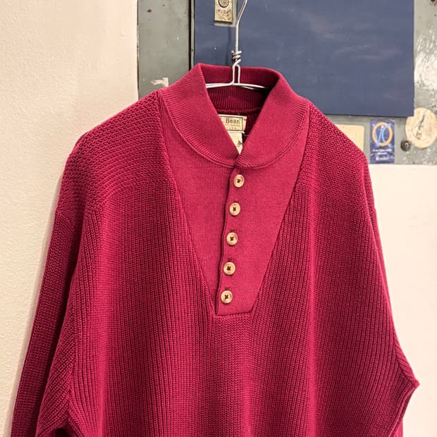 80s90s L.L.Bean Henry Neck Sweater 