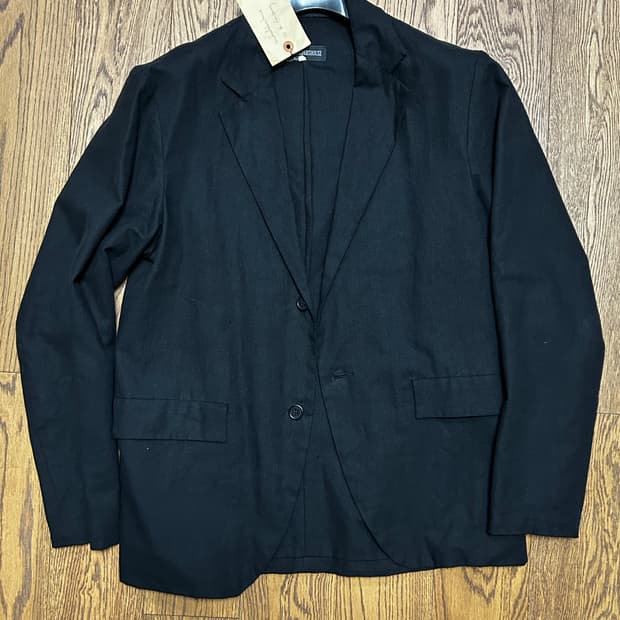 투빌더스하우스 스탠다드 린넨 코튼 싱글자켓 01 블랙