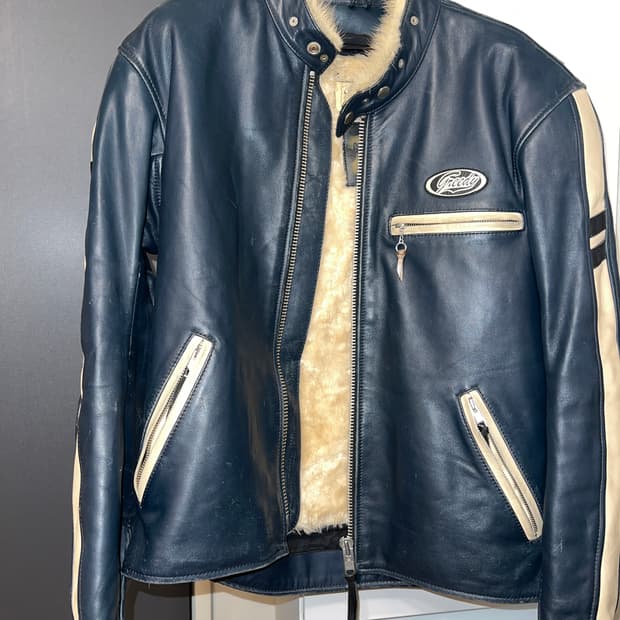 [L] Greedy 소가죽 라이더 안감 자켓 바이커