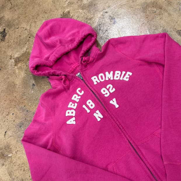 아베크롬비 핑크 후드집업