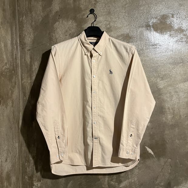 헤지스 코튼 솔리드셔츠