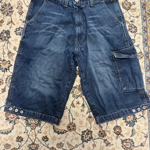 90s 스투시 빈티지 데님 카고 반바지