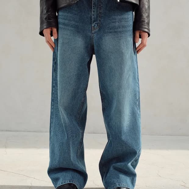 다이브인 DIVEIN LOOSED WIDE DENIM PANTS (RIB