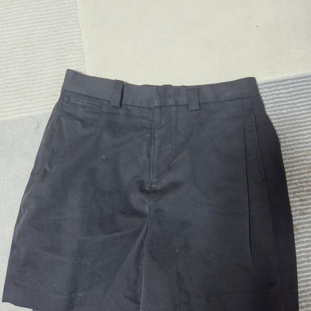 엘무드 필립 코튼 치노 와이드 쇼츠 블랙 44