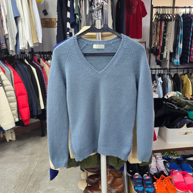 타임 브이넥 니트 (1343)