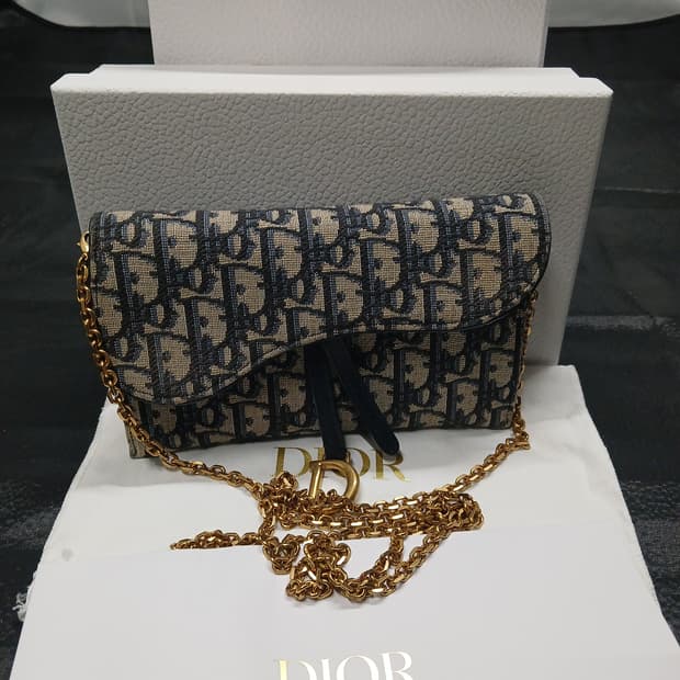 디올 오블리크 새들 체인 파우치 S5614CTZQ