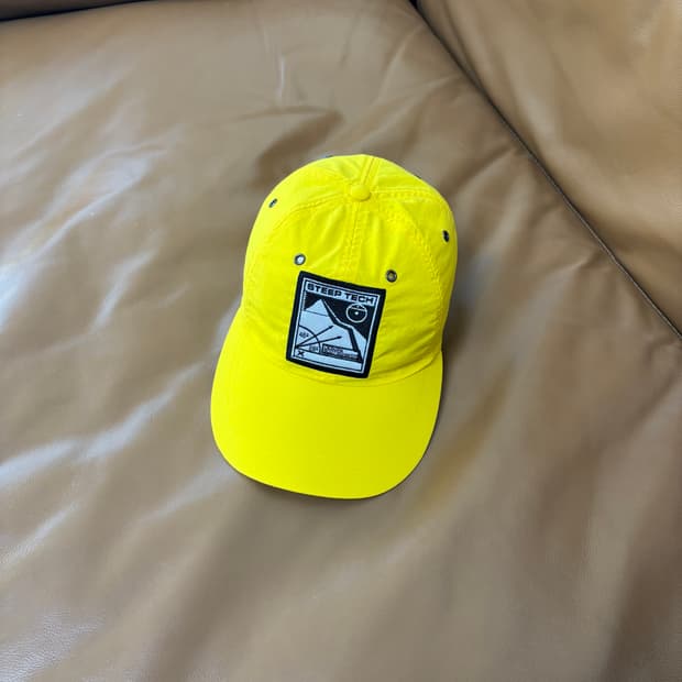 Supreme 슈프림 x 노스페이스 설산 옐로우 6패널 볼캡 모자