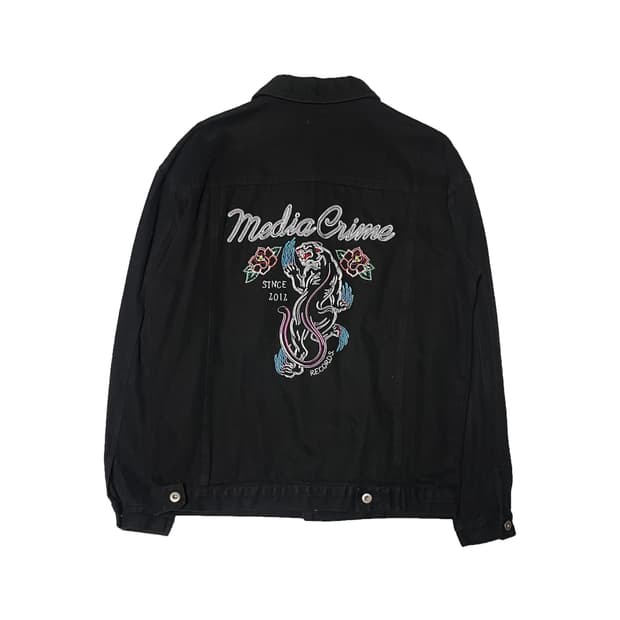 파르티멘토 수베니어 블랙 트러커 자켓