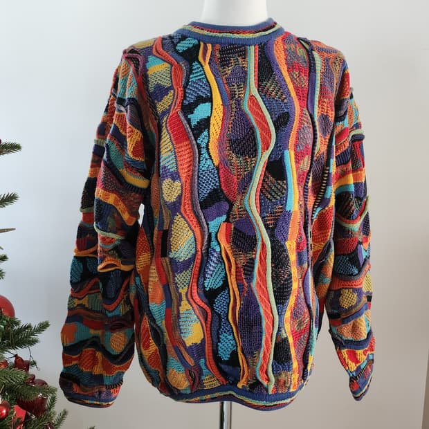 TUNDRA 툰드라 케이블 패던 니트 여성 빈티지 스웨터 