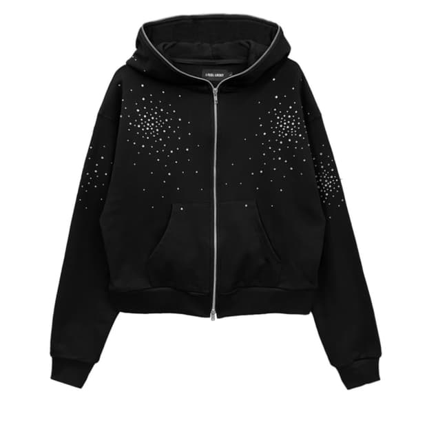 ifeellucky 아이필유럭키  bling hood zipup 
