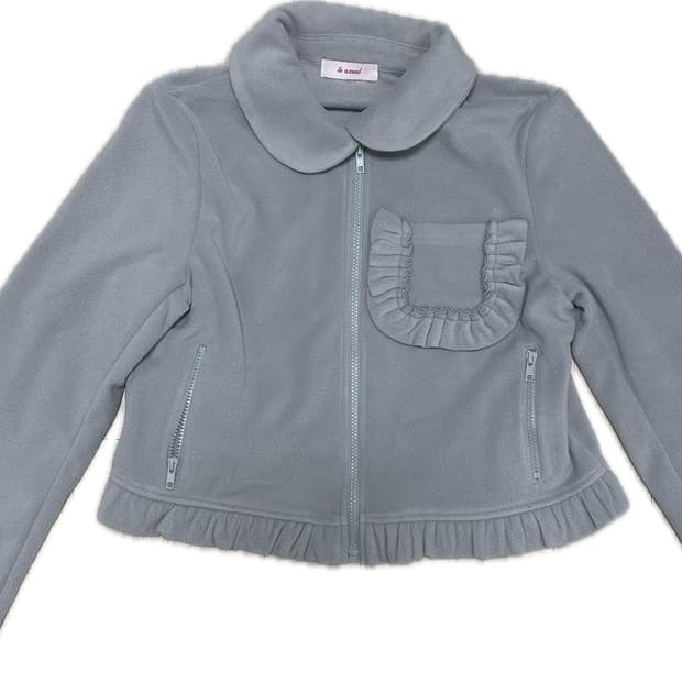 로액슈얼 플리스 프릴 포켓 자켓