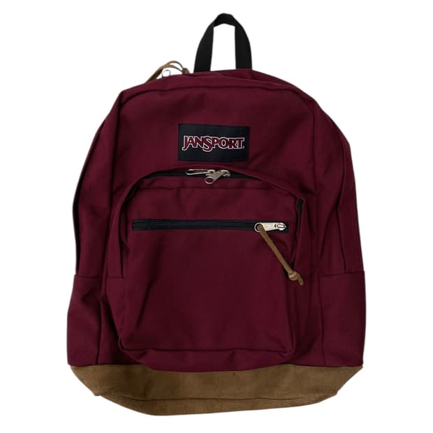 잔스포츠 버건디 스웨이드 백팩