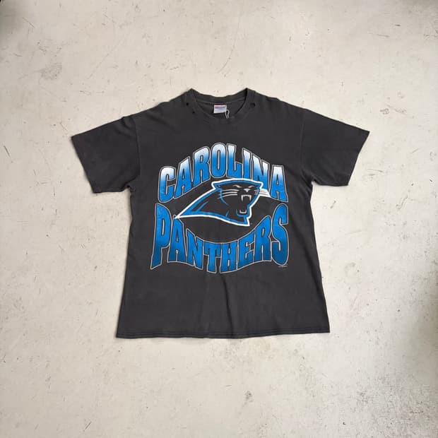 90s USA 캐롤라이나 팬서스 빈티지 반팔티 L