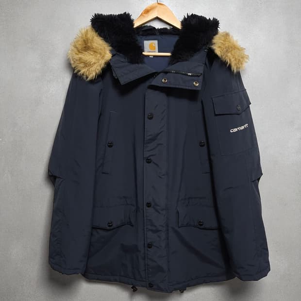 100)Carhartt 칼하트 네이비 앵커리지 파카 패딩