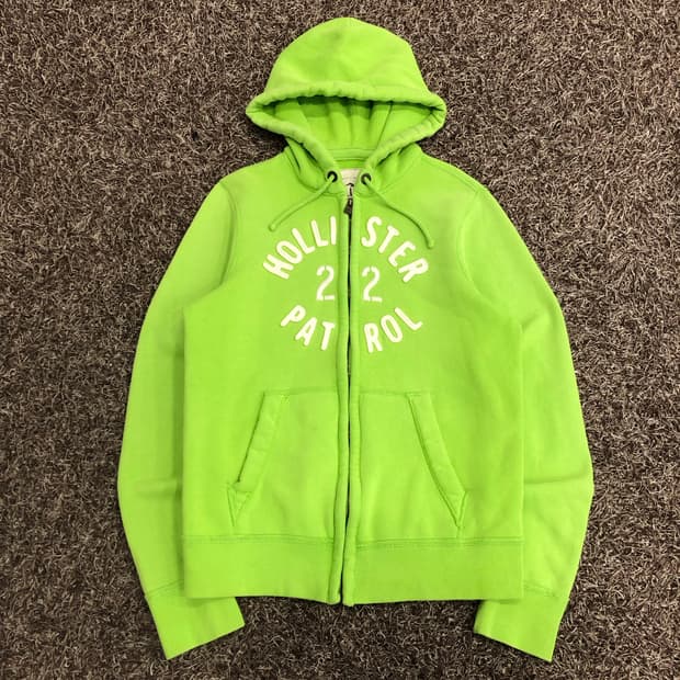 홀리스터 그린 후드집업 