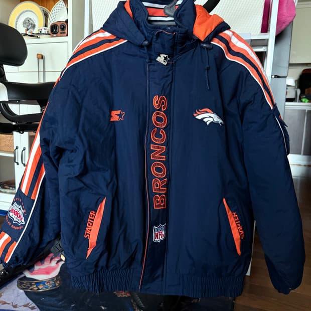 스타터 NFL 덴버 브롱코스 패딩 점퍼