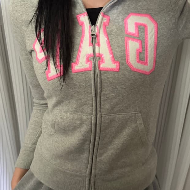 갭 그레이 후드집업 xl