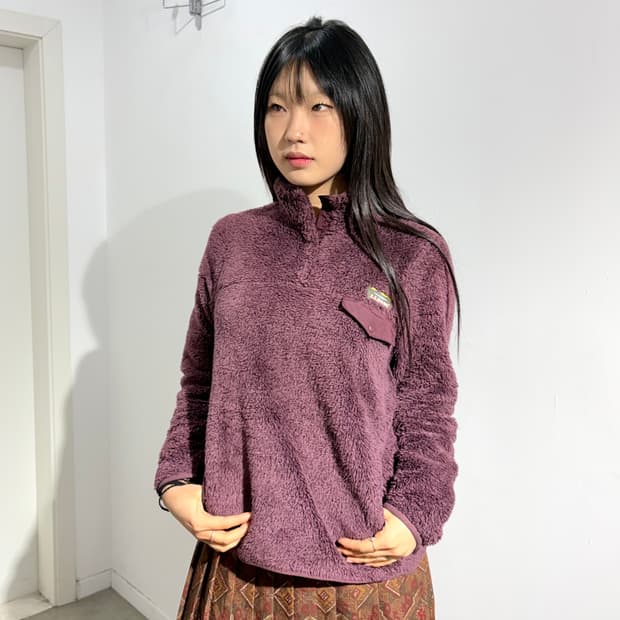 L.L.Bean 엘엘빈 자주색 플리스 풀오버