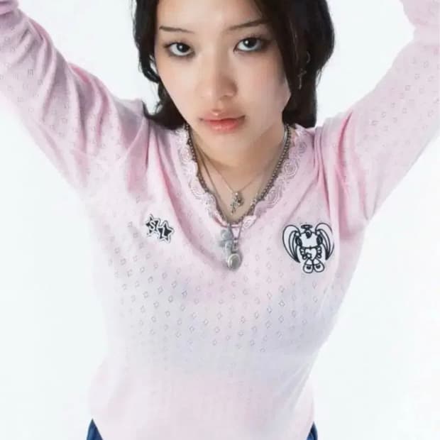 샬롬클럽 퓨로 레이스탑 핑크