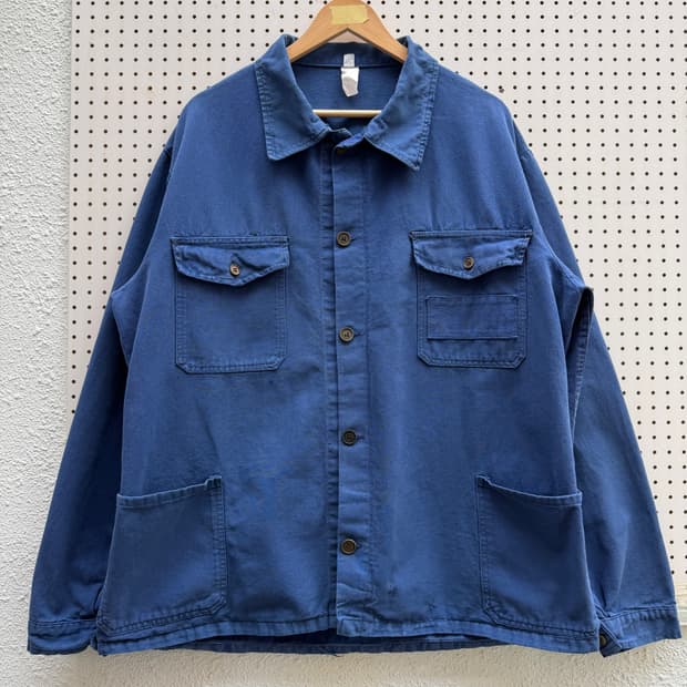 WASHED BLUE BELTED 4 POCKET 빈티지 프렌치워크자켓
