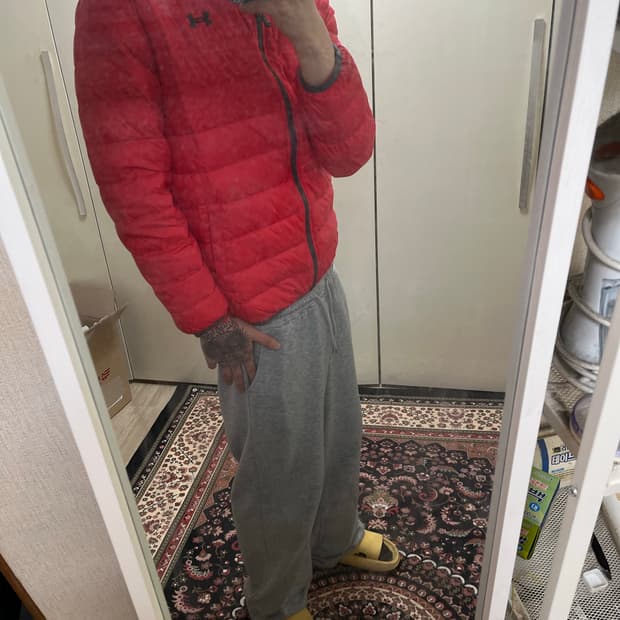 언더아머 덕다운 스톰 후드 경량 패딩 점퍼 160