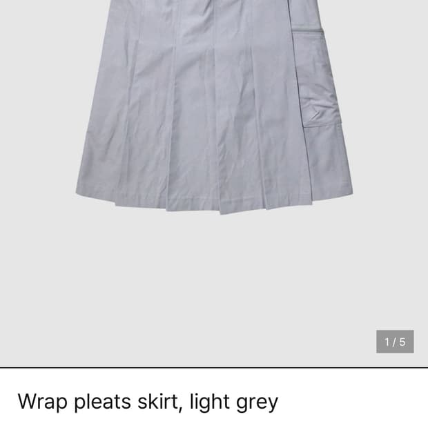 인앤양하모니 랩플리츠스커트 라이트그레이