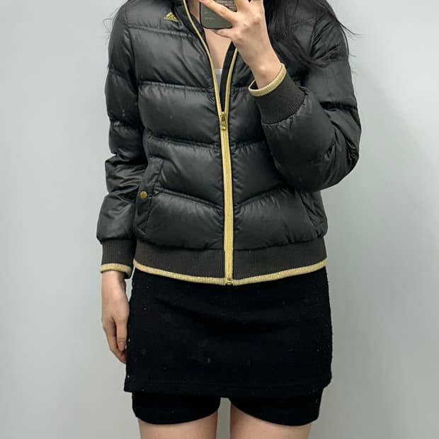 아디다스 00s 유광 블랙 패딩