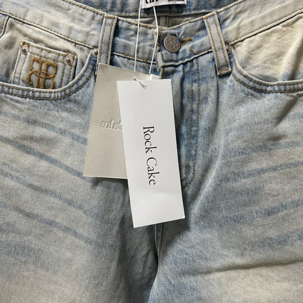 (새상품) 락케이크 워싱 데님 연청바지