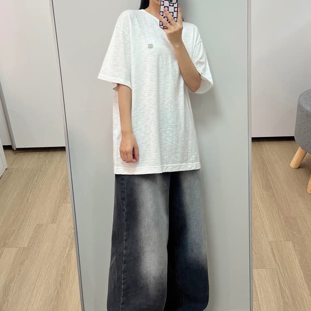 (새상품) SATUR 세터 슬라브 오가닉 화이트 반팔티