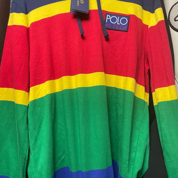 폴로 정품 스트라이프 후드 S