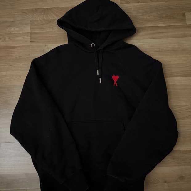 아미 빅로고 후드티 L