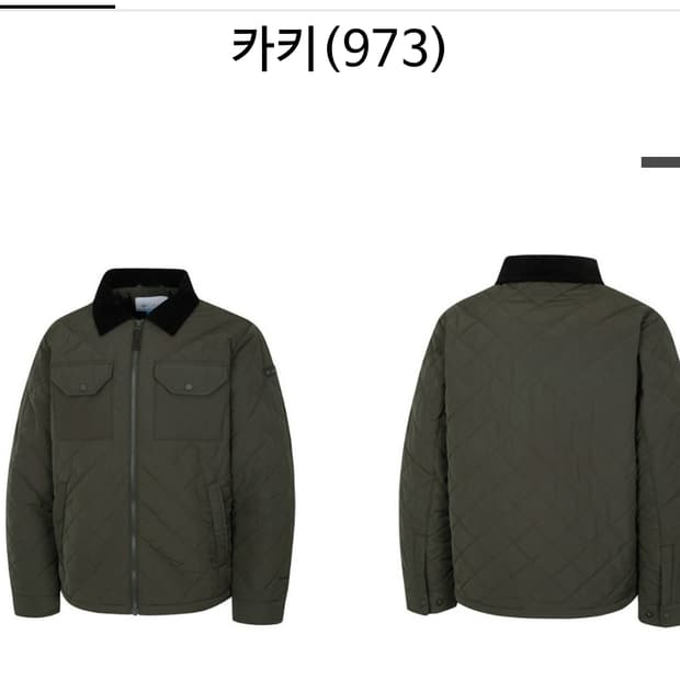 남성 컬럼비아 219000원 셔츠형퀼팅패딩점퍼자켓