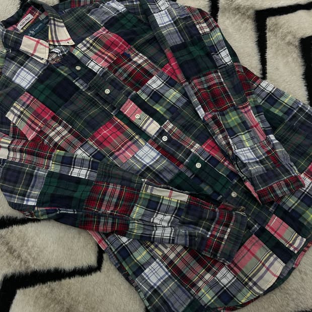 [M]폴로랄프로렌 패치워크 코튼 셔츠