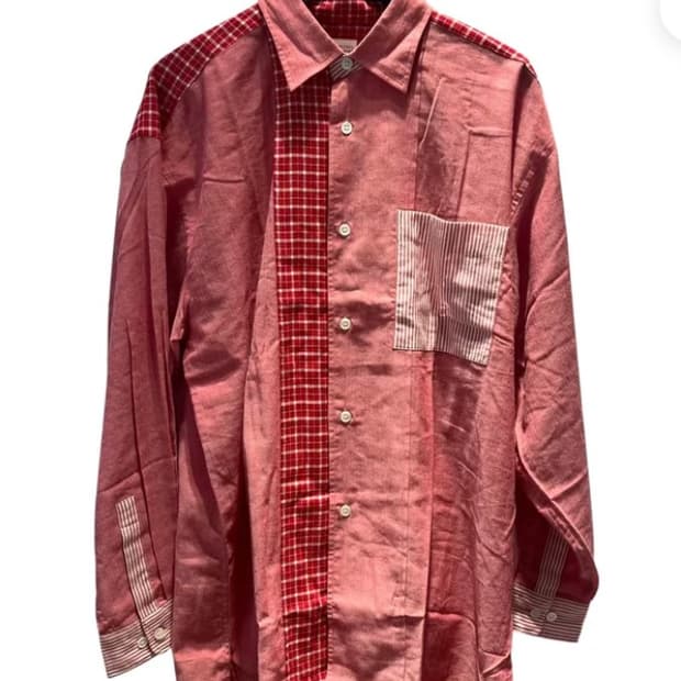 (L)이세이 미야케Issey Miyake 패치워크 셔츠