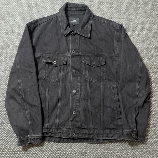 무신사 스탠다드 블랙 데님 트러커 자켓 (2XL)
