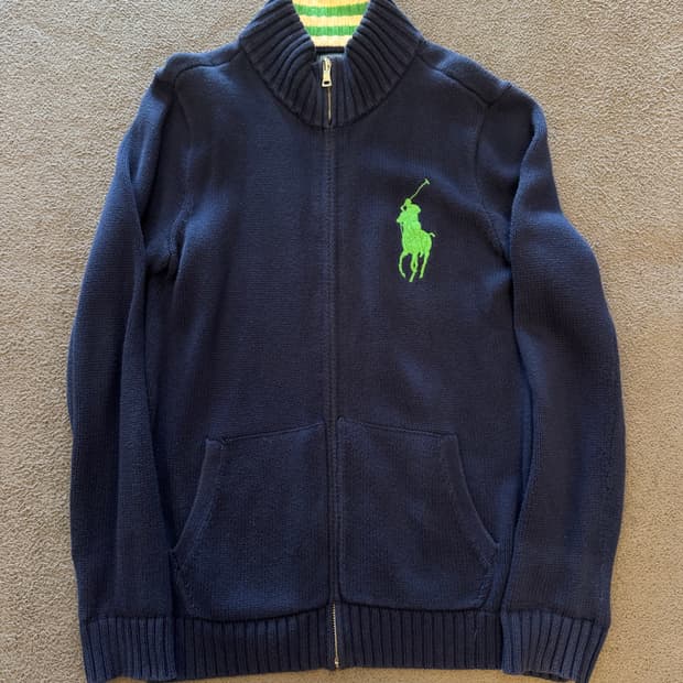 폴로 랄프로렌 빅포니 니트 집업 처분 