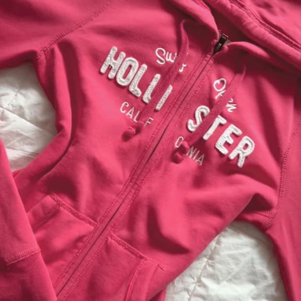 홀리스터 핑크색 후드집업