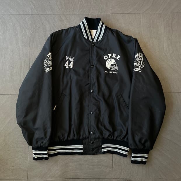 Oprf 블랙 나일론 스타디움 나일론 자켓