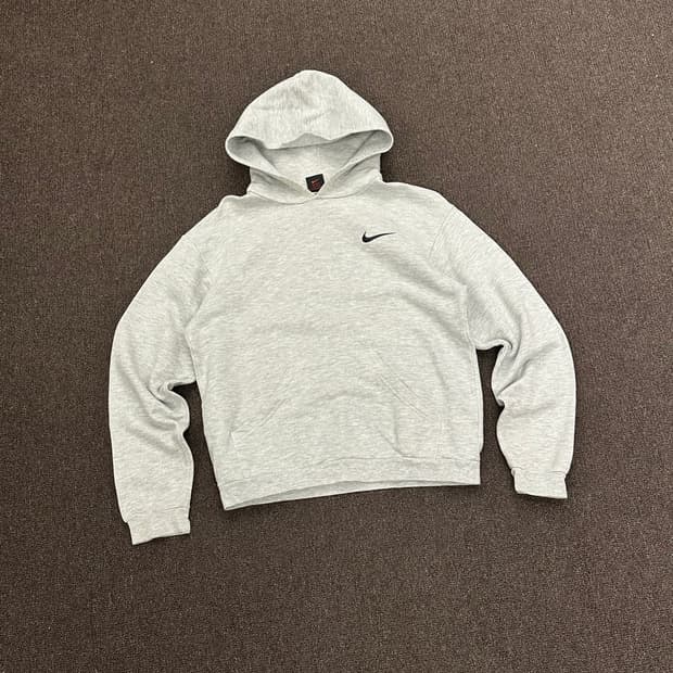L)Nike 빈티지 센터 포켓 그레이 후디