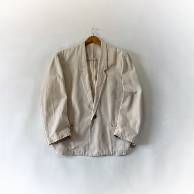 Y’s for men Ivory Cotton Minimal Blazer