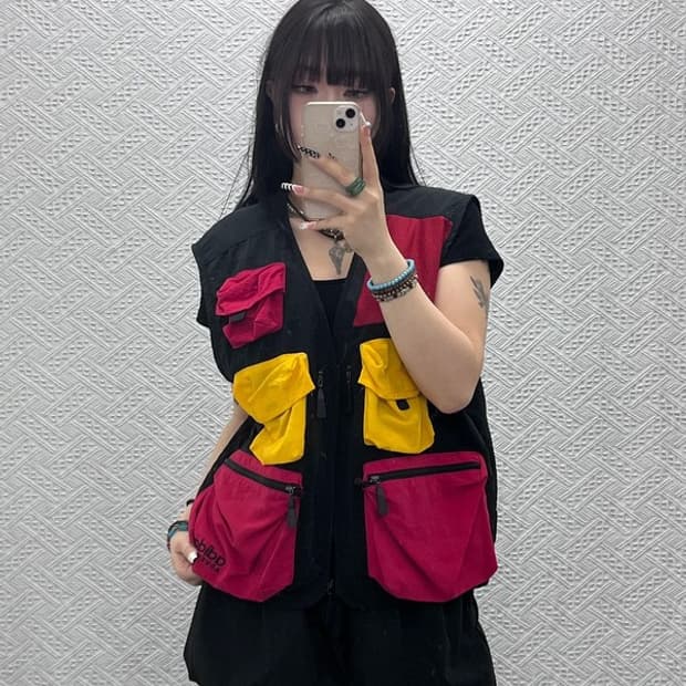 아디다스 레트로 어드벤처 컬러블록 고프코어 피싱 조끼 105 C10393