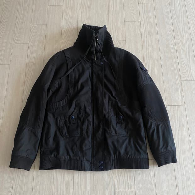 [L] 마크제이콥스 하이넥 바이커 니팅 자켓