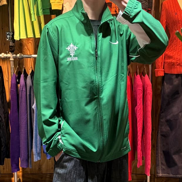 M 나이키 스우시 SOCCER 딥그린 바람막이