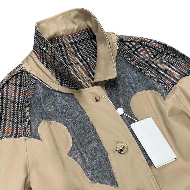 마르지엘라 리버시블 게버딘/트위드 레글런 맥코트