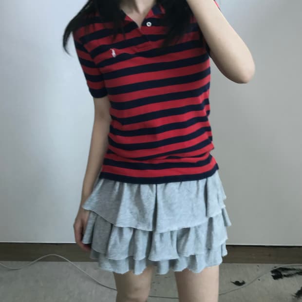 폴로 랄프로렌 스트라이프 PK 럭비 카라 티셔츠
