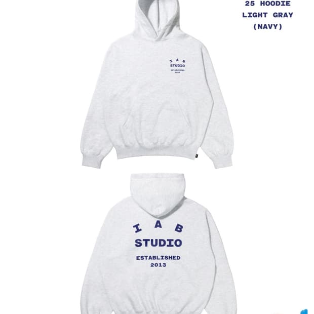 아이앱스튜디오 25 후드 라이트그레이 M,L